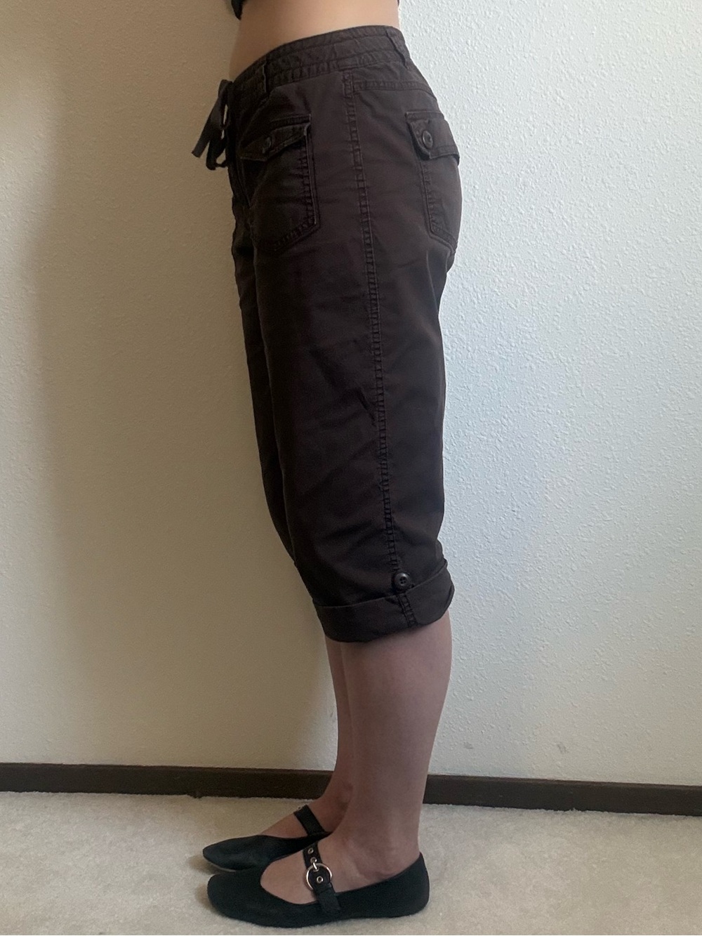 Y2K Style & Co Low Rise Cargo Capris McBling Gorpcore Grunge - Picture 4 of 11